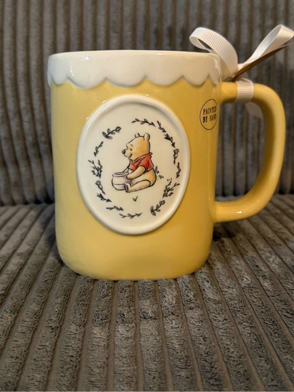 Rae Dunn x Winnie the Pooh Tan double-sided Mug- WARM BREEZES & SIMPLE JOYS